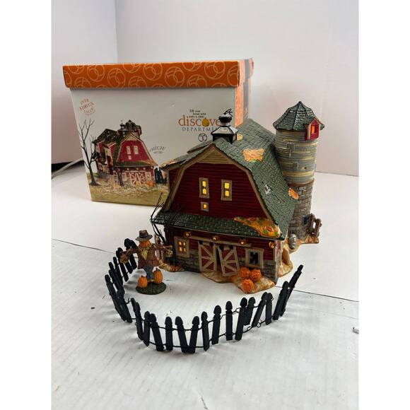 Dept 56 Haunted Barn Halloween Lighted Sound Building - Picture 3 of 11
